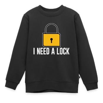 I Need A Lock 4 - Kinder Premium Organic Sweatshirt - Schwarz - Vorne - AI Model Kid Female (0cm)