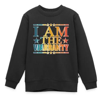 Je suis la garantie 16 - Sweat Premium enfant bio - noir - Devant - AI Model Kid Female (0cm)