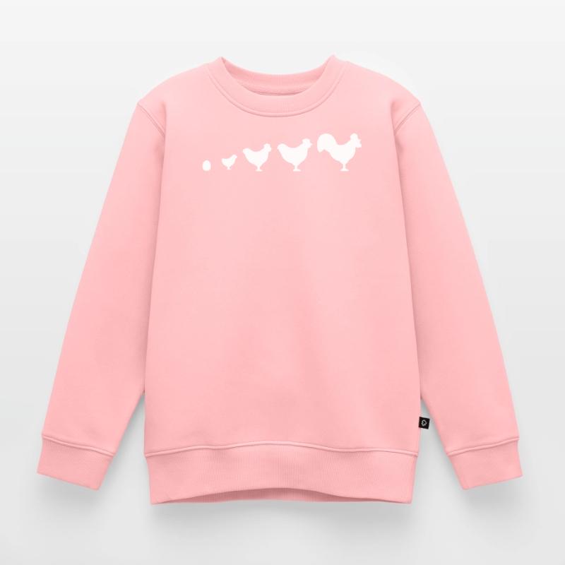 Evolution Bauer Huhn Hahn lustig Kinder Premium Organic Sweatshirt