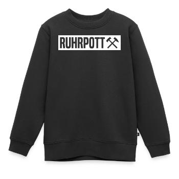 Ruhrpott - Ruhr Pott - Zeche - Zollverein - NRW - Sweat Premium enfant bio - noir - Devant - AI Model Kid Female (0cm)