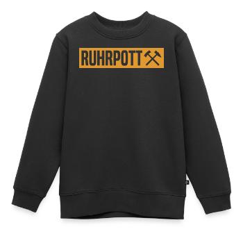 Ruhrpott - Ruhr Pott - Zeche - Zollverein - NRW - Kinder Premium Organic Sweatshirt - Schwarz - Vorne - AI Model Kid Female (0cm)