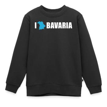 I love Bavaria Bayern - Kinder Premium Organic Sweatshirt - Schwarz - Vorne - AI Model Kid Female (0cm)