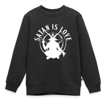 Satan | Satanisme Satanistes Cadeaux satanistes - Sweat Premium enfant bio - noir - Devant - AI Model Kid Female (0cm)