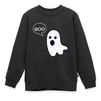 T-Shirt Gespenst - Kinder Premium Organic Sweatshirt - Schwarz - Vorne - AI Model Kid Female (0cm)
