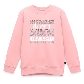 Ingenieursgeschenk, an das ein Ingenieur nicht glaubt - Kinder Premium Organic Sweatshirt - Rosa - Vorne - AI Model Kid Female (0cm)