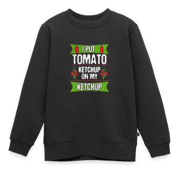 Ketchup Lover Cadeau Mettre Ketchup Tomate sur Ketchup - Sweat Premium enfant bio - noir - Devant - AI Model Kid Female (0cm)