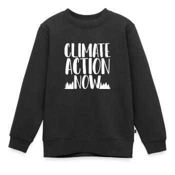 Umweltschützer schenken Klimaschutz jetzt - Kinder Premium Organic Sweatshirt - Schwarz - Vorne - AI Model Kid Female (0cm)