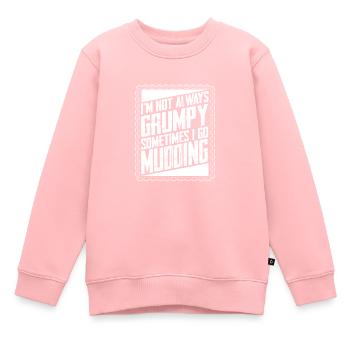 Schlammlaufgeschenke, die manchmal nicht immer mürrisch sind - Kinder Premium Organic Sweatshirt - Rosa - Vorne - AI Model Kid Female (0cm)