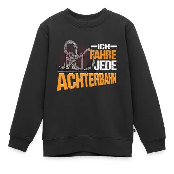 Achterbahn Ich fahre jede Achterbahn - Kinder Premium Organic Sweatshirt - Schwarz - Vorne - AI Model Kid Female (0cm)