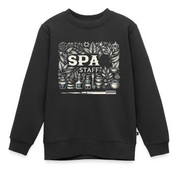 Personnel du spa 5 - Sweat Premium enfant bio - noir - Devant - AI Model Kid Female (0cm)
