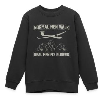 Gliding - Kids Premium Organic Sweatshirt - black - Front - AI Model Kid Female (0cm)