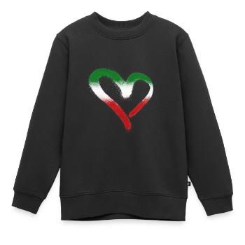 Femme Vie Liberté,Cœur,Iran,Drapeau - Sweat Premium enfant bio - noir - Devant - AI Model Kid Female (0cm)