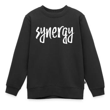 Synergie - Sweat Premium enfant bio - noir - Devant - AI Model Kid Female (0cm)