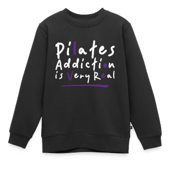 PiLates AddictiOn est très REal 4 - Sweat Premium enfant bio - noir - Devant - AI Model Kid Female (0cm)