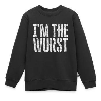 I'm The Wurst 3 - Kinder Premium Organic Sweatshirt - Schwarz - Vorne - AI Model Kid Female (0cm)