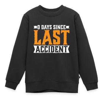 0 Days Since Last Accident 23 - Kinder Premium Organic Sweatshirt - Schwarz - Vorne - AI Model Kid Female (0cm)
