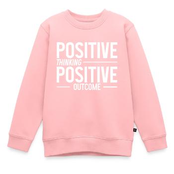 Pensée positive Résultat positif 2 - Sweat Premium enfant bio - rose - Devant - AI Model Kid Female (0cm)