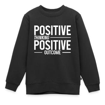 Pensée positive Résultat positif 2 - Sweat Premium enfant bio - noir - Devant - AI Model Kid Female (0cm)