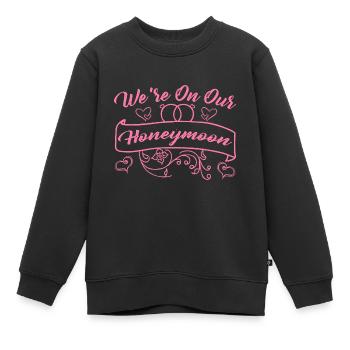 Nous sommes en lune de miel 5 - Sweat Premium enfant bio - noir - Devant - AI Model Kid Female (0cm)