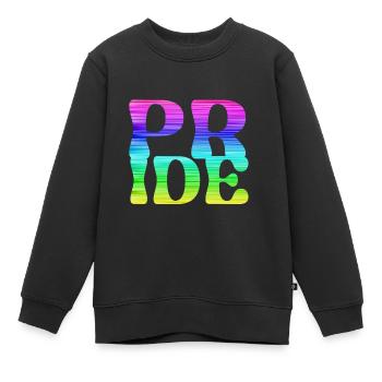 gay pride,pride,regenbogen,LGBT - Kinder Premium Organic Sweatshirt - Schwarz - Vorne - AI Model Kid Female (0cm)