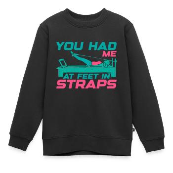 You Had Me At Feet In Straps 22 - Kinder Premium Organic Sweatshirt - Schwarz - Vorne - AI Model Kid Female (0cm)