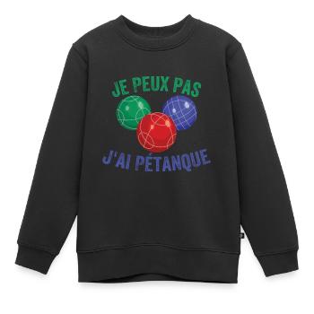 Ich kann nicht Ich habe die Bocciakugeln Pétanque-Kugel - Kinder Premium Organic Sweatshirt - Schwarz - Vorne - AI Model Kid Female (0cm)