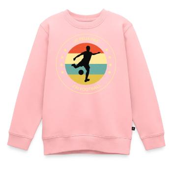 Football - Fußball - Fútbol - Calcio - Foot - Cool - Kinder Premium Organic Sweatshirt - Rosa - Vorne - AI Model Kid Female (0cm)