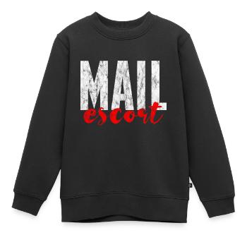 Mail Escort 2 - Kinder Premium Organic Sweatshirt - Schwarz - Vorne - AI Model Kid Female (0cm)