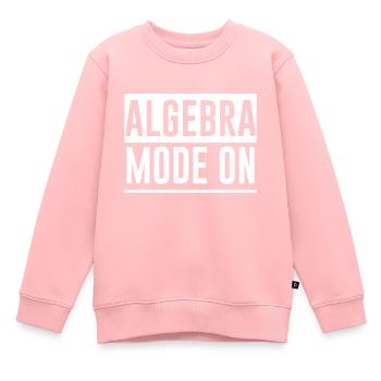 Algebra Mode On - Kinder Premium Organic Sweatshirt - Rosa - Vorne - AI Model Kid Female (0cm)