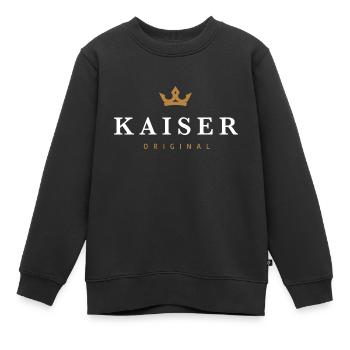 Kaiser Original Familienlogo - Kinder Premium Organic Sweatshirt - Schwarz - Vorne - AI Model Kid Female (0cm)
