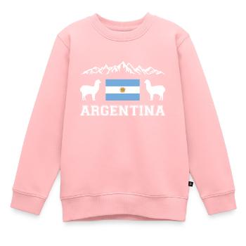 Argentine - Sweat Premium enfant bio - rose - Devant - AI Model Kid Female (0cm)