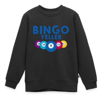 Yeller 2 Bingo - Sweat Premium enfant bio - noir - Devant - AI Model Kid Female (0cm)