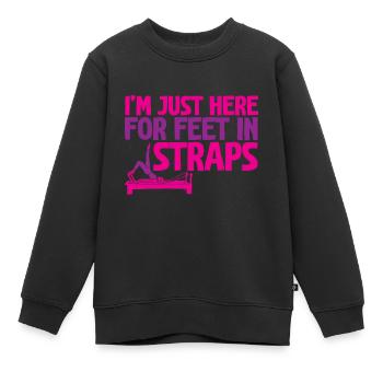 I'm Just Here For Feet In Straps 2 - Kinder Premium Organic Sweatshirt - Schwarz - Vorne - AI Model Kid Female (0cm)
