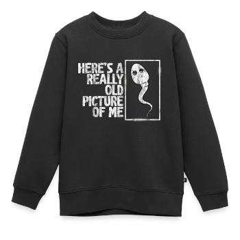 Here's A Really Old Picture Of Me 3 - Kinder Premium Organic Sweatshirt - Schwarz - Vorne - AI Model Kid Female (0cm)