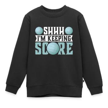 Chut, je garde le score 11 - Sweat Premium enfant bio - noir - Devant - AI Model Kid Female (0cm)