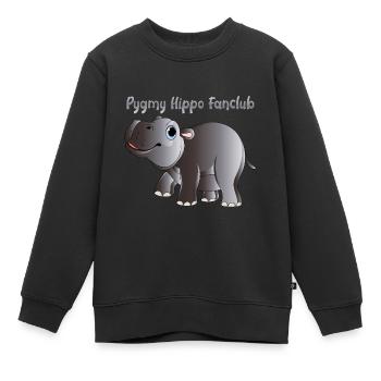 Süßes Zwergflusspferd - Pygmy Hippo Fanclub - Kinder Premium Organic Sweatshirt - Schwarz - Vorne - AI Model Kid Female (0cm)