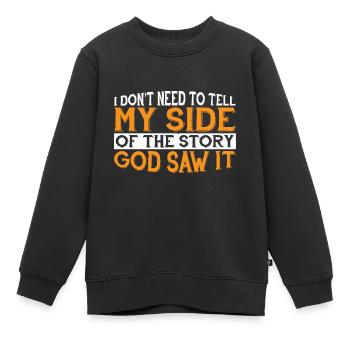 Je n’ai pas besoin de raconter ma version de l’histoire 7 - Sweat Premium enfant bio - noir - Devant - AI Model Kid Female (0cm)