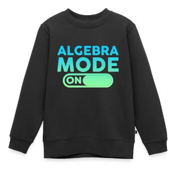 Algebra Mode On 4 - Kinder Premium Organic Sweatshirt - Schwarz - Vorne - AI Model Kid Female (0cm)