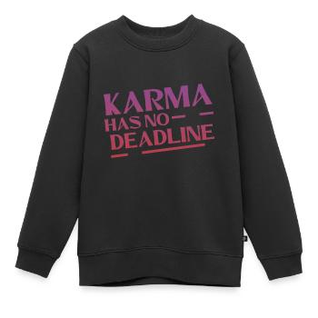 Karma Has No Deadline 4 - Kinder Premium Organic Sweatshirt - Schwarz - Vorne - AI Model Kid Female (0cm)