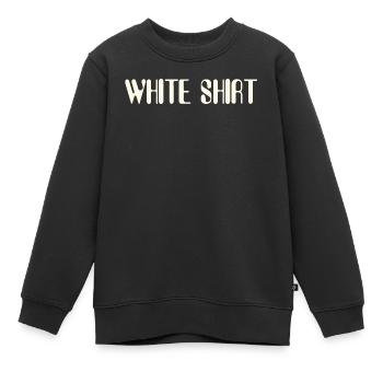 White Shirt | Song Shirt | Band Sweater - Kinder Premium Organic Sweatshirt - Schwarz - Vorne - AI Model Kid Female (0cm)