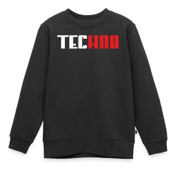 Techno Panther - Kinder Premium Organic Sweatshirt - Schwarz - Vorne - AI Model Kid Female (0cm)