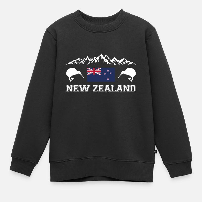 Nouvelle-Zélande - Sweat Premium enfant bio - noir