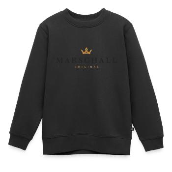 Logo original de la famille Marshal - Sweat Premium enfant bio - noir - Devant - AI Model Kid Female (0cm)
