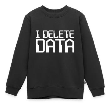 Je supprime des données - Sweat Premium enfant bio - noir - Devant - AI Model Kid Female (0cm)