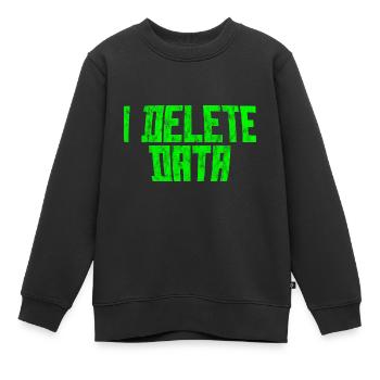 Je supprime des données 3 - Sweat Premium enfant bio - noir - Devant - AI Model Kid Female (0cm)