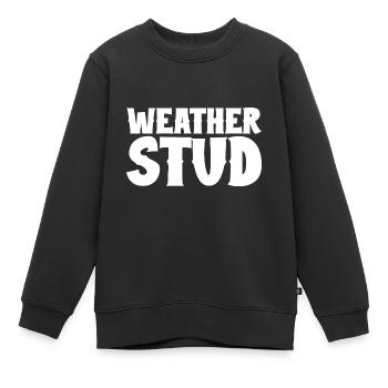 Weather Stud - Kinder Premium Organic Sweatshirt - Schwarz - Vorne - AI Model Kid Female (0cm)