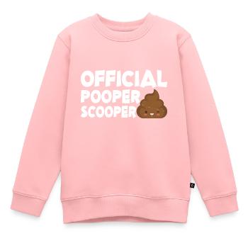 Official Pooper Scooper 11 - Kinder Premium Organic Sweatshirt - Rosa - Vorne - AI Model Kid Female (0cm)