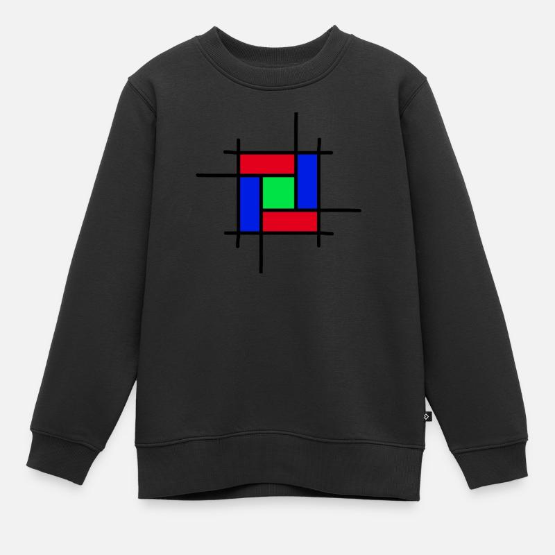 moderne Kunst - Kinder Premium Organic Sweatshirt - Schwarz