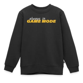 TOUJOURS EN MODE JEU - Sweat Premium enfant bio - noir - Devant - AI Model Kid Female (0cm)