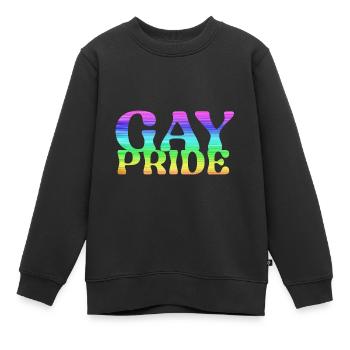 gay pride,pride,regenbogen,LGBT - Kinder Premium Organic Sweatshirt - Schwarz - Vorne - AI Model Kid Female (0cm)